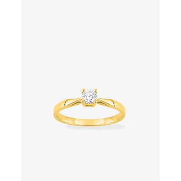 Solitaire Diamant 0.23ct Gh-Si Or Jaune