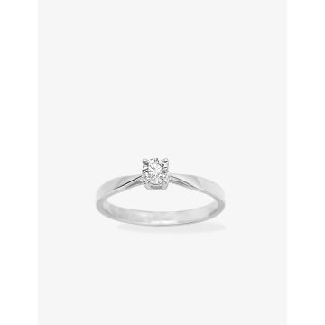 Solitaire Diamant 0.23ct Gh-Si Or Blanc