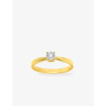 Solitaire Diamant 0.23ct Gh-P1p2 Or Jaune
