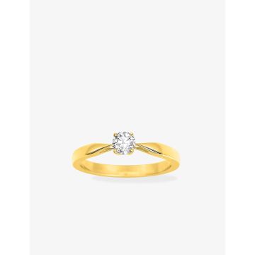 Solitaire Diamant 0.30ct Gh-P1p2 Or Jaune
