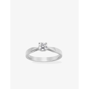 Solitaire Diamant 0.35ct Gh-Si Or Blanc