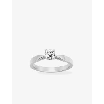 Solitaire Diamant 0.35ct Gh-P1p2 Or Blanc