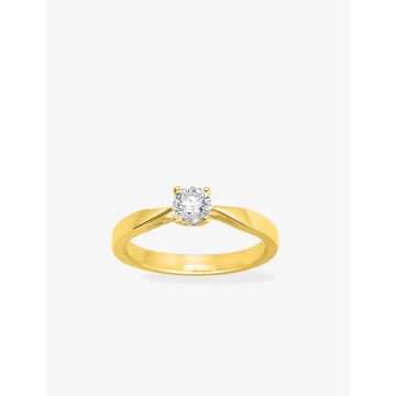 Solitaire Diamant 0.40ct Gh-Si Or Jaune