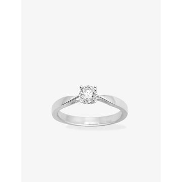 Solitaire Diamant 0.40ct Gh-P1p2 Or Blanc