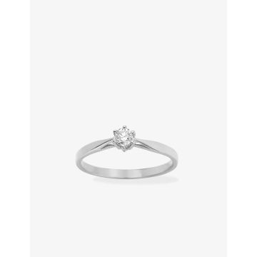 Solitaire Diamant 0.14ct Gh-Si Or Blanc