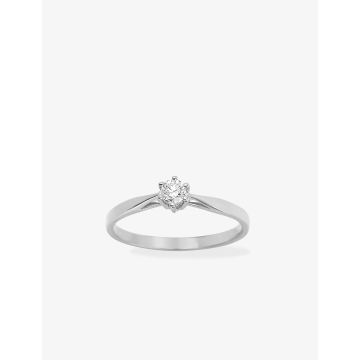 Solitaire Diamant 0.14ct Gh-P1p2 Or Blanc