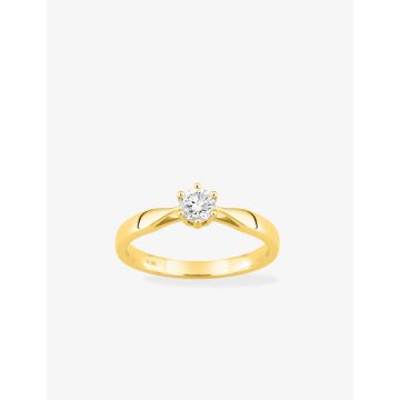 Solitaire Diamant 0.30ct Gh-Si Or Jaune