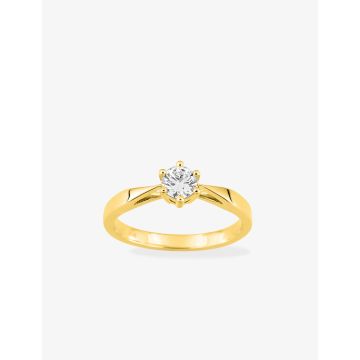 Solitaire Diamant 0.35ct Gh-Si Or Jaune