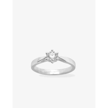 Solitaire Diamant 0.35ct Gh-P1p2 Or Blanc