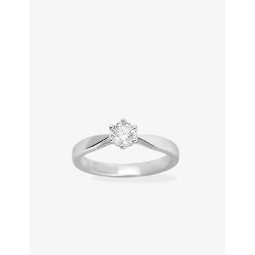 Solitaire Diamant 0.40ct Gh-P1p2 Or Blanc