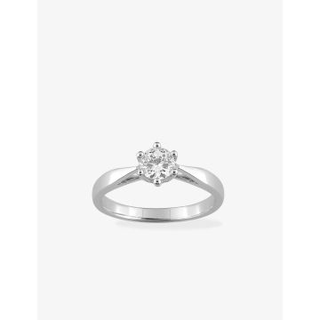 Solitaire Diamant 0.45ct Gh-Si Or Blanc