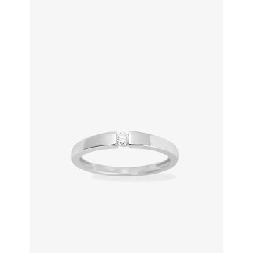Solitaire Diamant 0.06ct Gh-Si Or Blanc