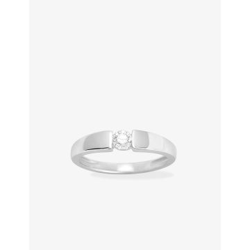 Solitaire Diamant 0.23ct Gh-Si Or Blanc