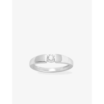 Solitaire Diamant 0.23ct Gh-P1p2 Or Blanc