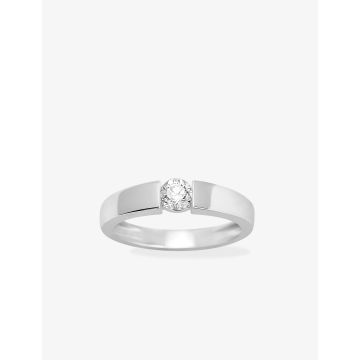 Solitaire Diamant 0.30ct Gh-P1p2 Or Blanc