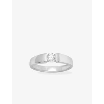 Solitaire Diamant 0.35ct Gh-P1p2 Or Blanc