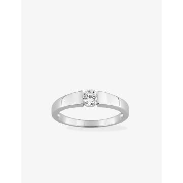 Solitaire Diamant 0.40ct Gh-Si Or Blanc