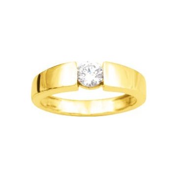 Solitaire Oxyde De Zirconium Or Jaune