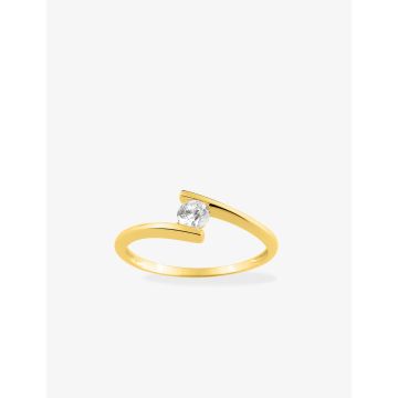Solitaire Oxyde De Zirconium Or750