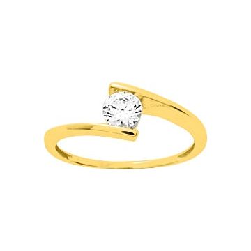 Solitaire Oxyde De Zirconium Or750