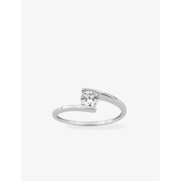 Solitaire Oxyde De Zirconium Or Blanc