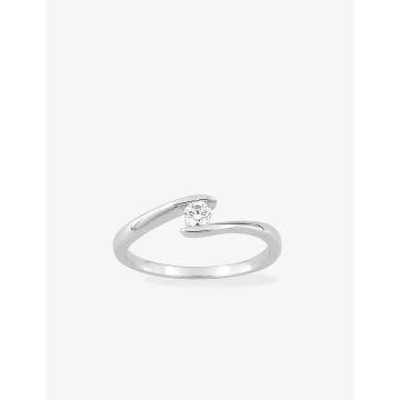 Solitaire Diamant 0.07ct Gh-Si Or Jaune+Rh