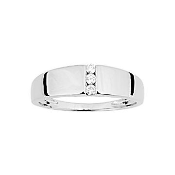 Bague Oxyde De Zirconium Or Blanc
