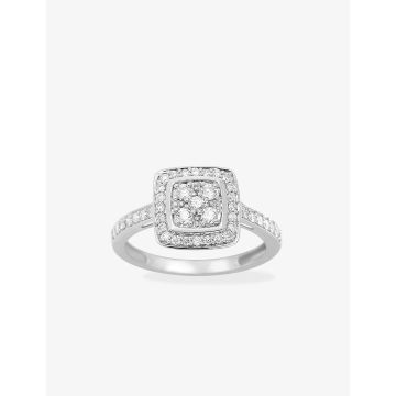 Bague Diamant 0.44ct Gh-P1p2 Or Blanc