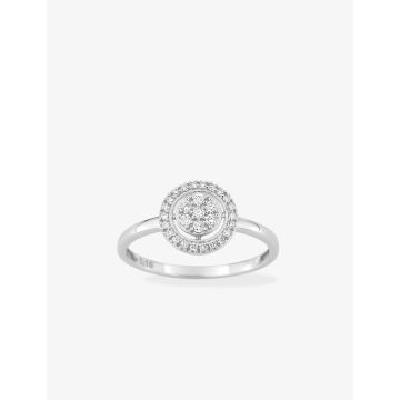 Bague Diamant 0.17ct Gh-P1p2 Or Blanc