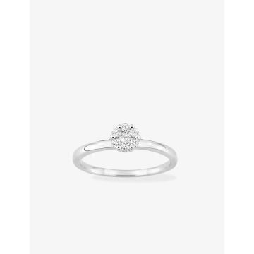 Bague Diamant 0.20ct Gh-P1p2 Or Blanc