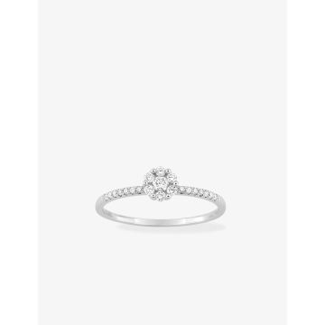 Bague Diamant 0.20ct Gh-P1p2 Or Blanc
