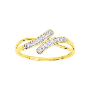 Bague Oxyde De Zirconium Or Jaune+Rh