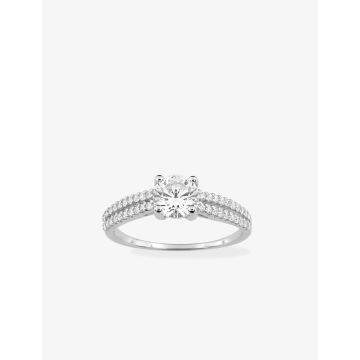 Bague Oxyde De Zirconium Or Blanc