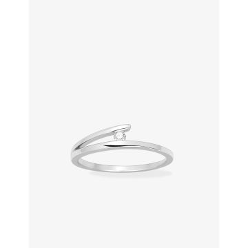 Solitaire Diamant 0.05ct Gh-P1p2 Or Blanc