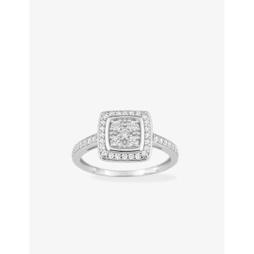 Bague Oxyde De Zirconium Or Blanc