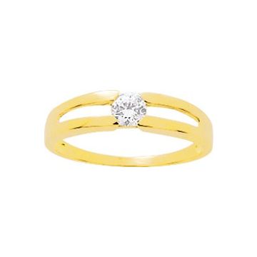Bague Oxyde De Zirconium Or Jaune