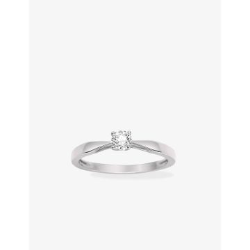 Solitaire Diamant 0.23ct Gh-P1p2 Or Blanc
