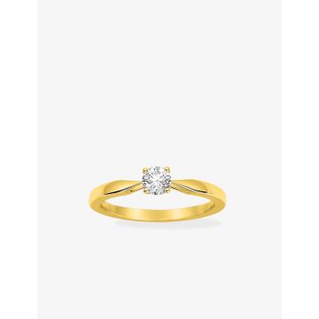 Solitaire Diamant 0.30ct Gh-P1p2 Or Jaune