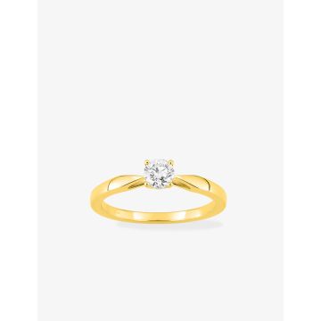 Solitaire Diamant 0.35ct Gh-Si Or Jaune