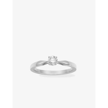 Solitaire Diamant 0.35ct Gh-P1p2 Or Blanc