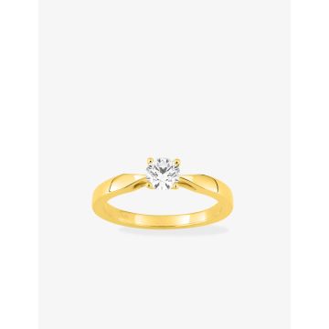 Solitaire Diamant 0.45ct Gh-Si Or Jaune