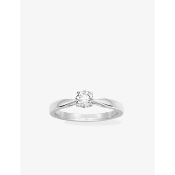 Solitaire Diamant 0.45ct Gh-Si Or Blanc