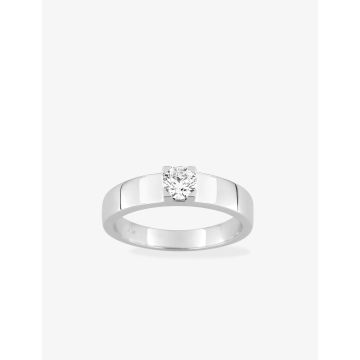 Solitaire Diamant 0.35ct Gh-Si Or Blanc