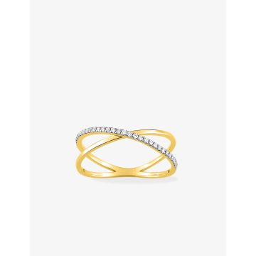 Bague Diamant 0.11ct Gh-P1p2 Or750 Bicolore