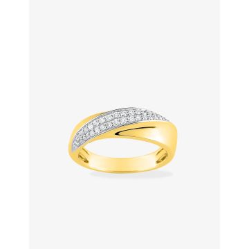 Bague Diamant 0.23ct Gh-Si Or750 Bicolore
