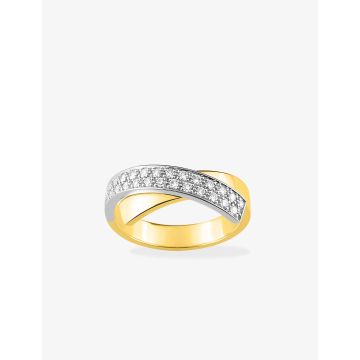 Bague Diamant 0.28ct Gh-Si Or750 Bicolore.