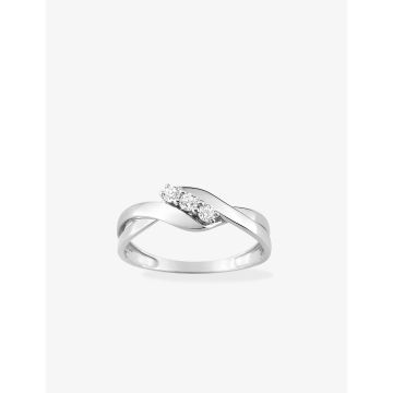 Bague Oxyde De Zirconium Or Blanc