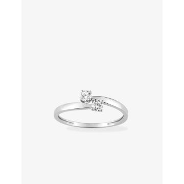 Bague Oxyde De Zirconium Or Blanc