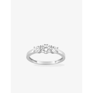 Bague Oxyde De Zirconium Or Blanc
