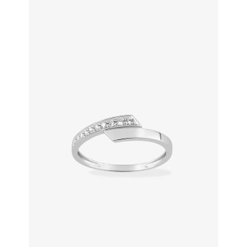 Bague Oxyde De Zirconium Or Blanc
